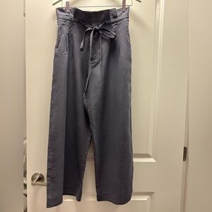 Club Monaco Women’s Lavender Charcoal Chinos with Tie Waist